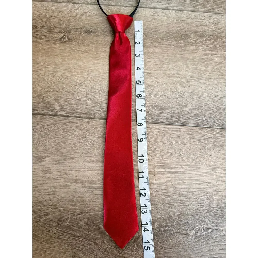 Vibrant Red Adjustable Zippered Tie - Easy & Stylish!
